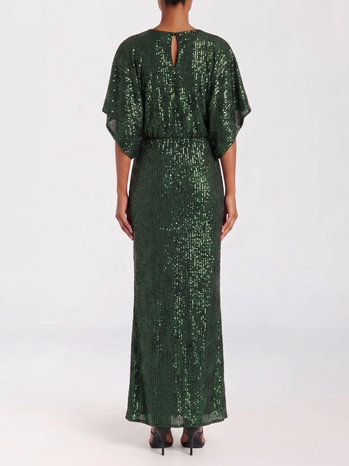 green mob dress Embroidered Lace Illusion V-Neck Prom & MOB Dress main image 0