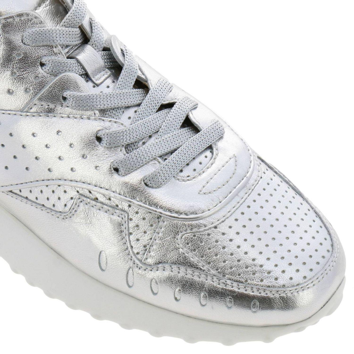 tod's silver sneakers