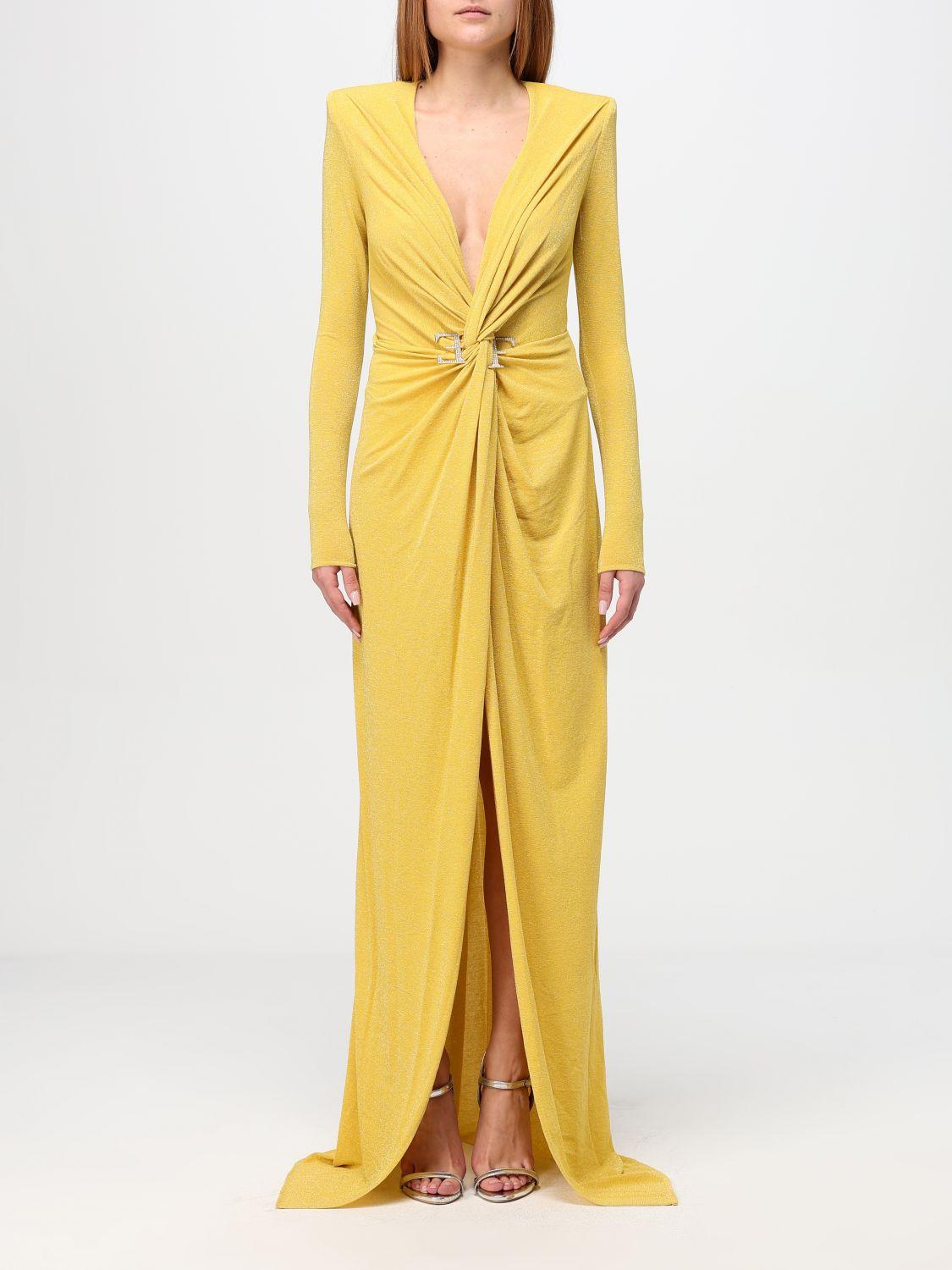 ワンピース ELISABETTA FRANCHI Woman Dress Yellow AB705 DJ3 Elisabetta Franchi Yellow Dress - Elegant & Comfortable