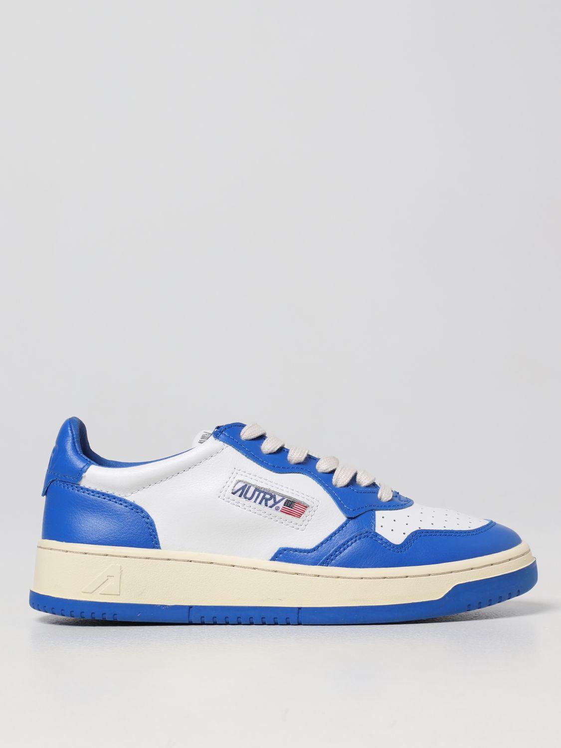 Autry Leather Sneakers Woman in Blue Lyst
