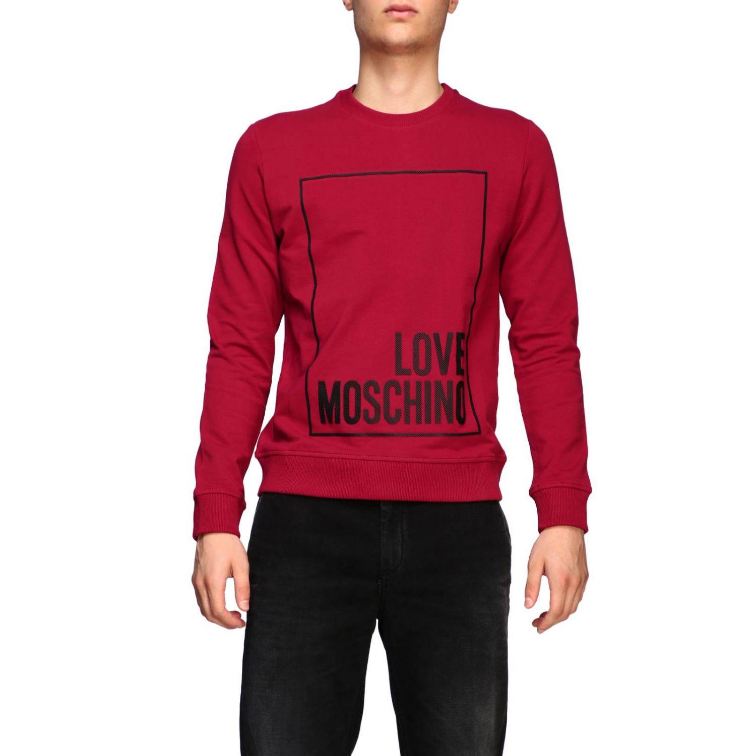 love moschino red sweatshirt