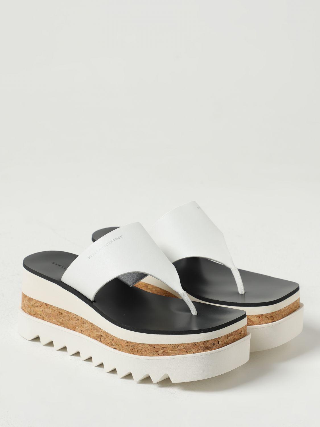 Stella McCartney Flat Sandals in White | Lyst UK