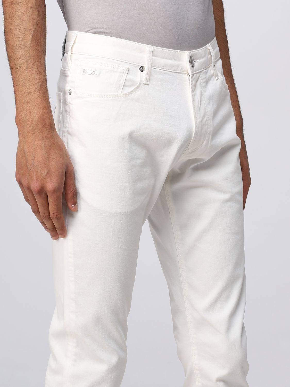 Emporio Armani Jeans in White for Men | Lyst