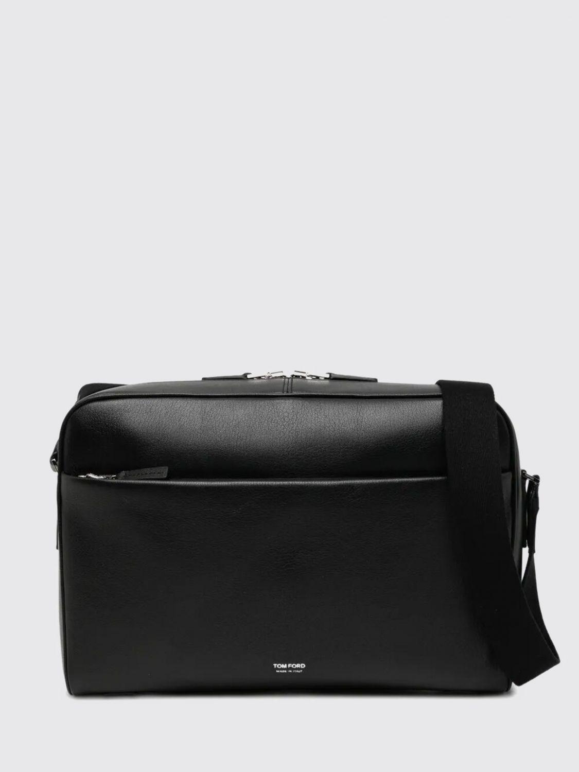 TOM FORD: Mini sac à bandoulière Tara noir en cuir grainé | SSENSE France