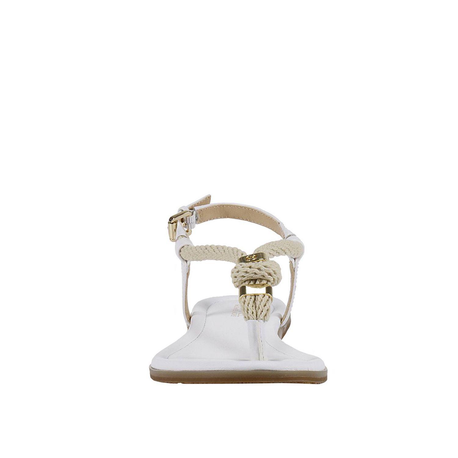 michael kors white flat sandals