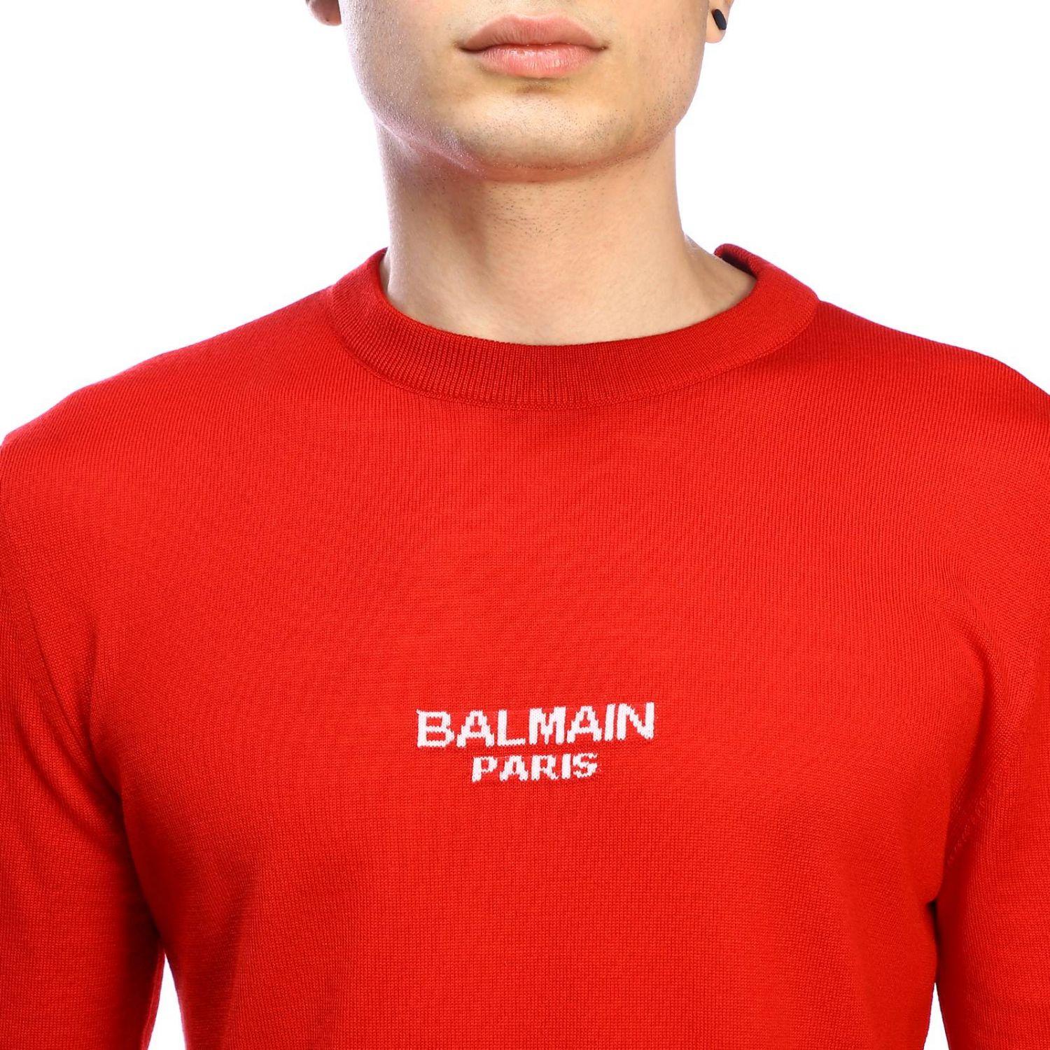 red balmain sweater