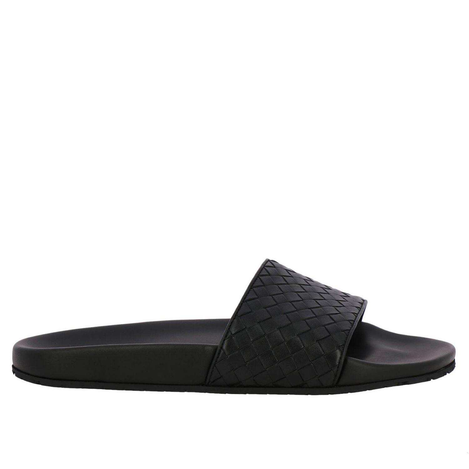 Bottega Veneta Sandals Black for Men Mens Slip-on shoes Bottega Veneta Slip-on shoes 