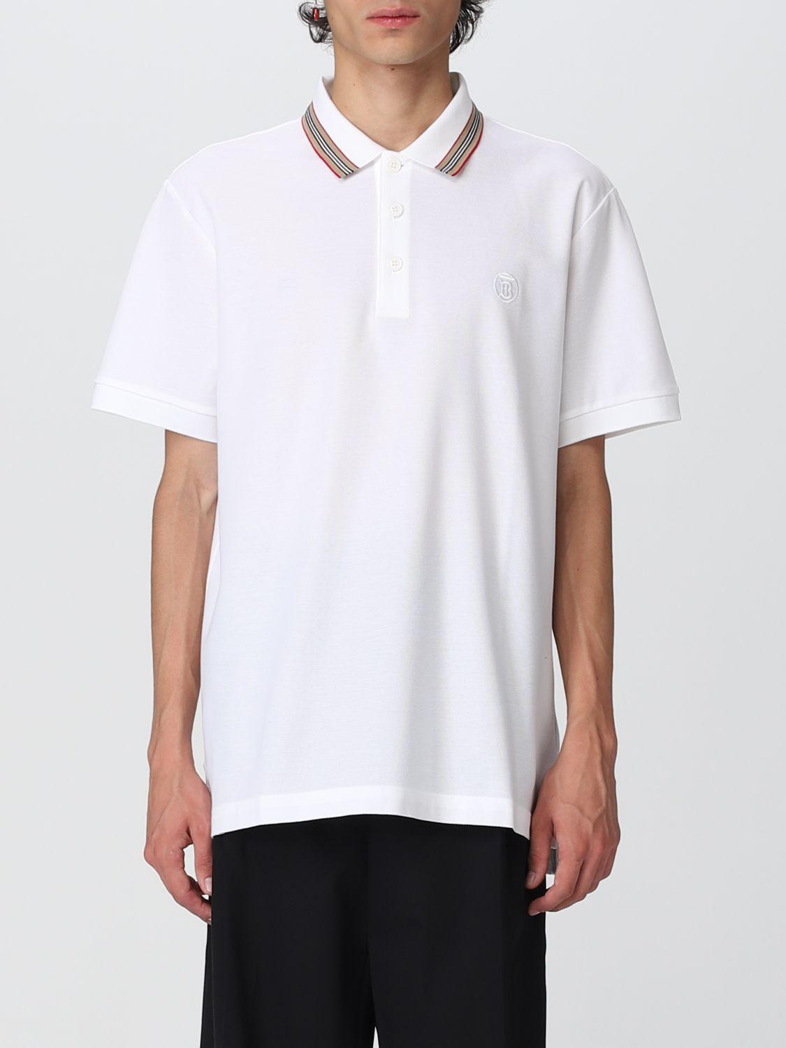 Burberry Polo Shirt in White for Men | Lyst