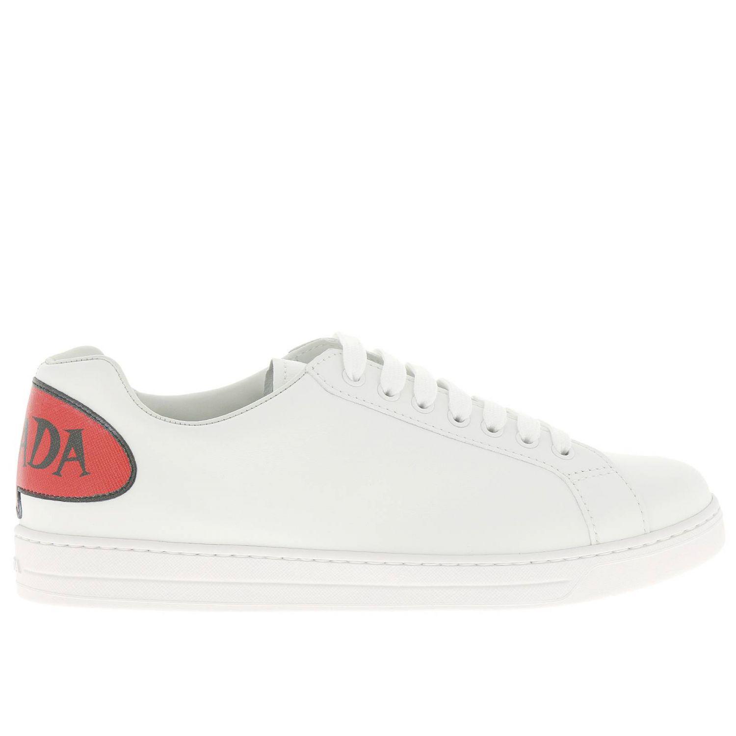 Prada Shoes Leather Trainers Sneakers in White for Men - Save 29 