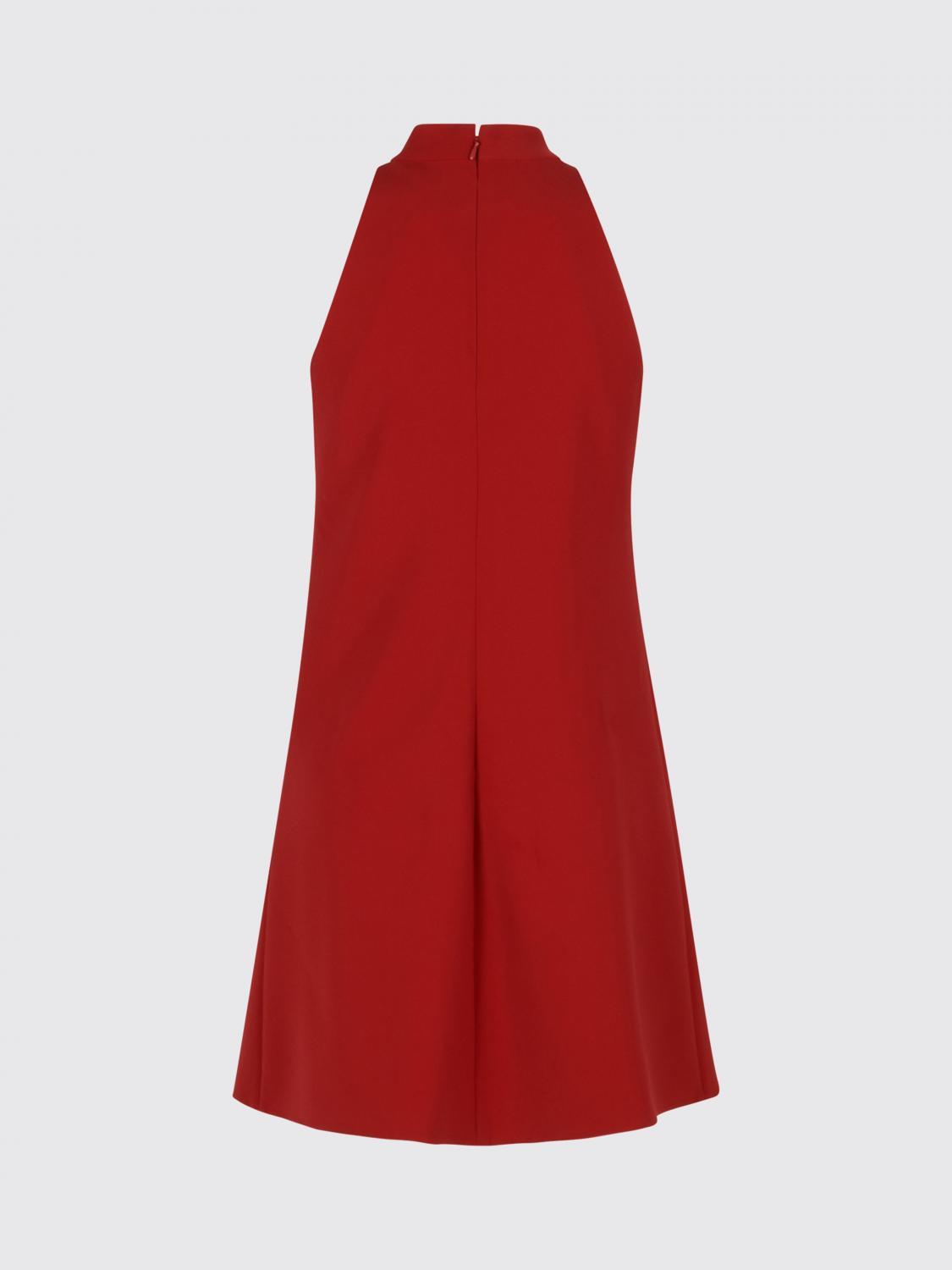 open lace back dress 1960's Courreges Red Shift Dress