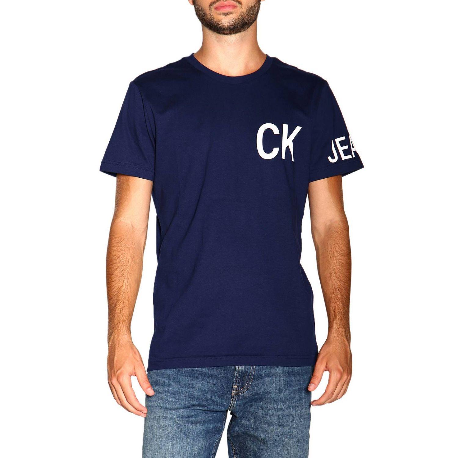 Calvin Klein Cotton Men's T-shirt in Blue for Men - Save 25% - Lyst