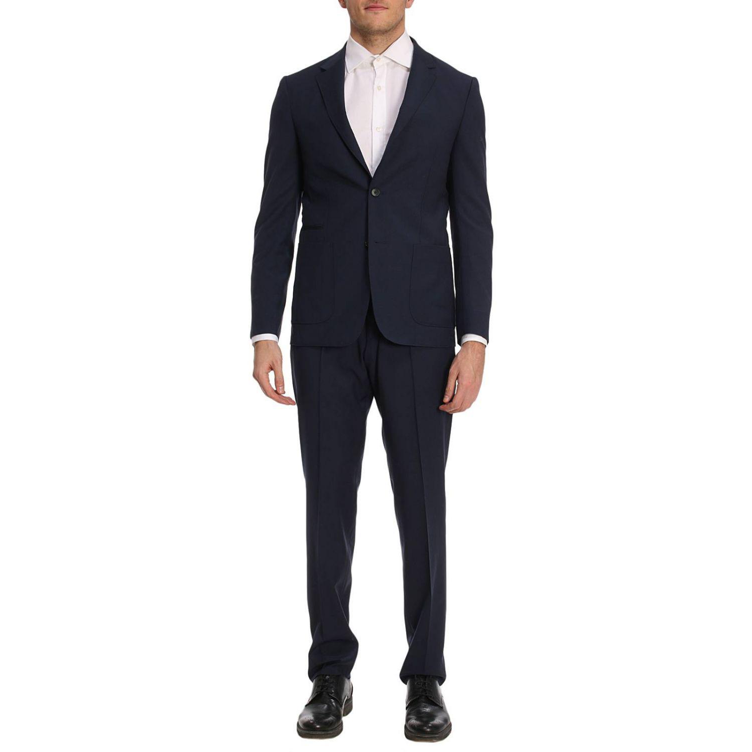 Z Zegna Suit Turati Wash & Go Drop 8 In Pure Wool Techmerino in Blue ...