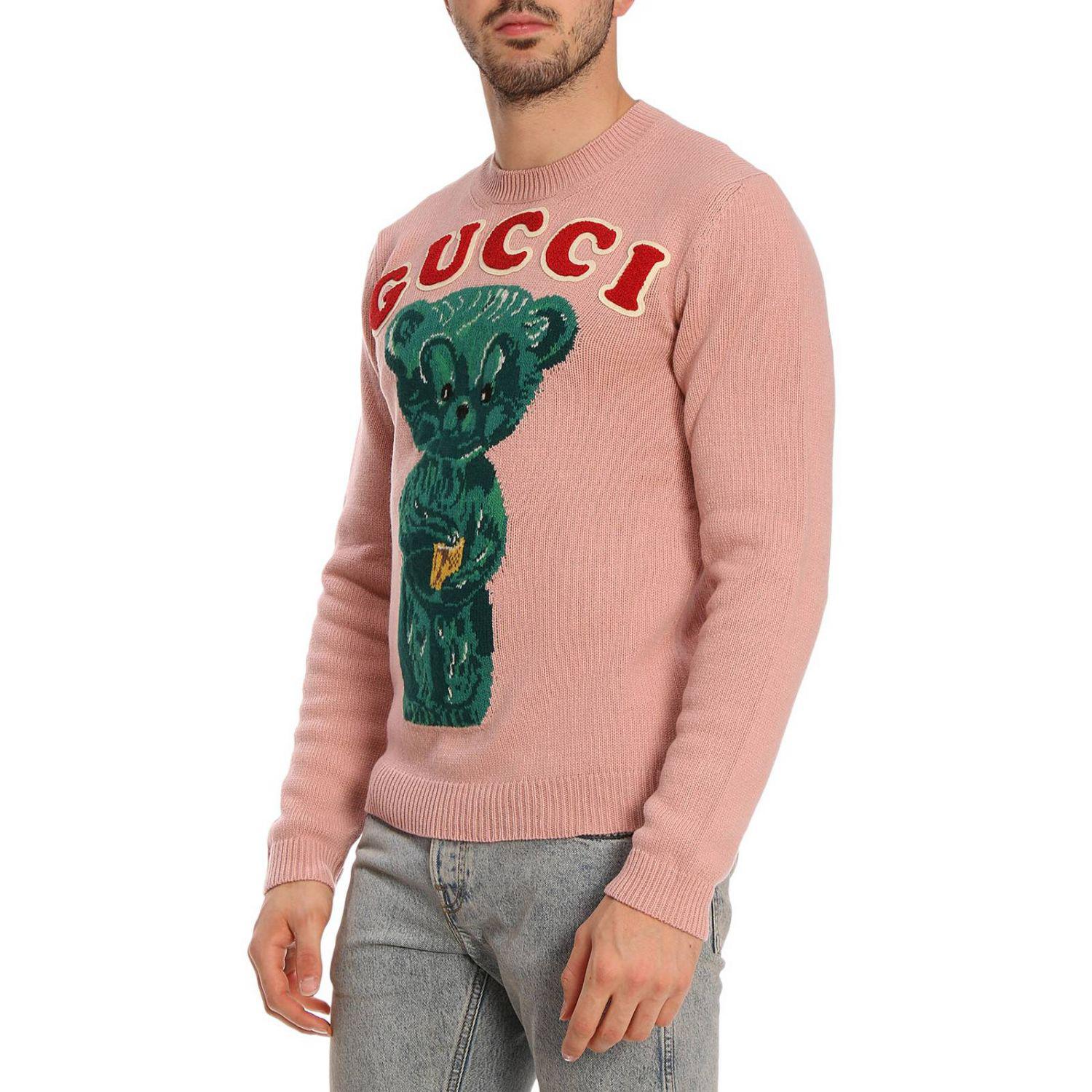 Gucci Wool Sweater Men in Pink for Men 