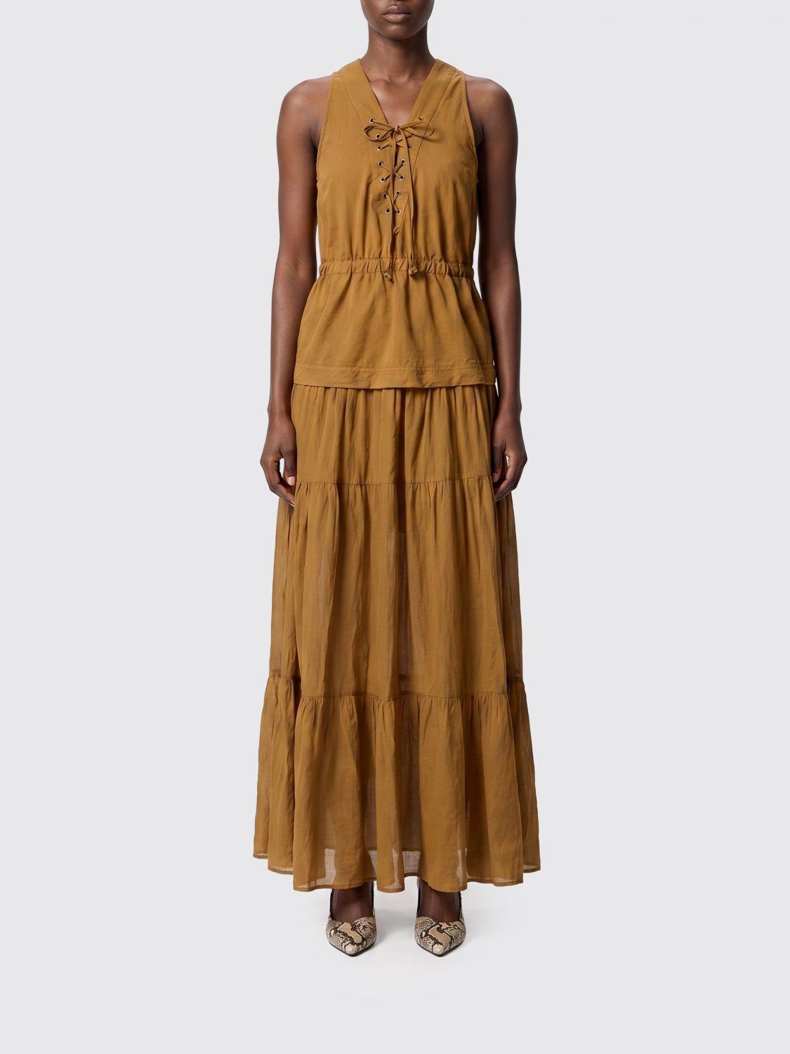 chinese dress ladies ESTRELLA HALTER MAXI DRESS - TOFFEE main image 0