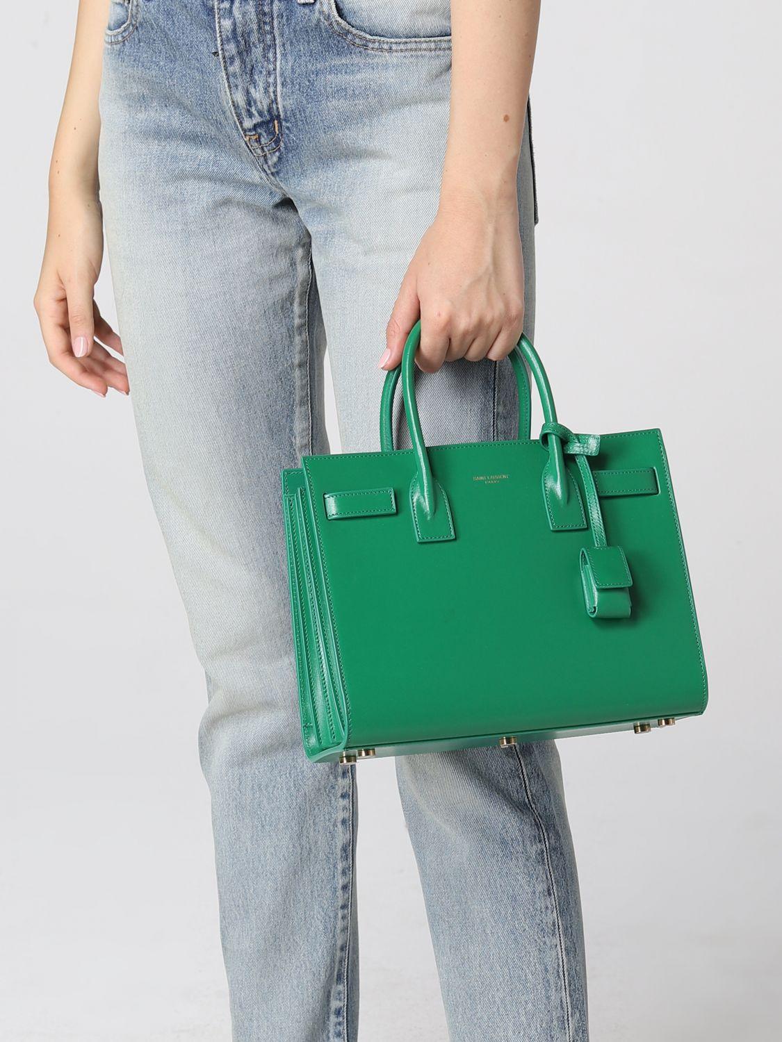 Sac de jour leather tote Saint Laurent Green in Leather - 35767646
