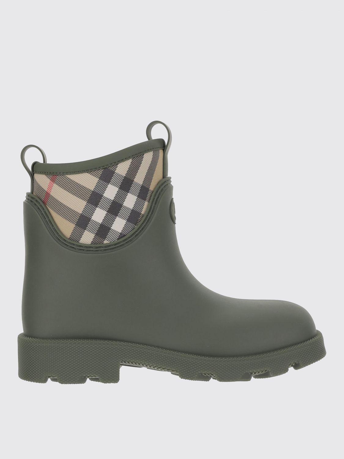 BURBERRY バーバリー ブルーレーベル ショートブーツ ブーティ BURBERRY Marsh Stamp rubber Ankle Boots BLACK | Base Blu