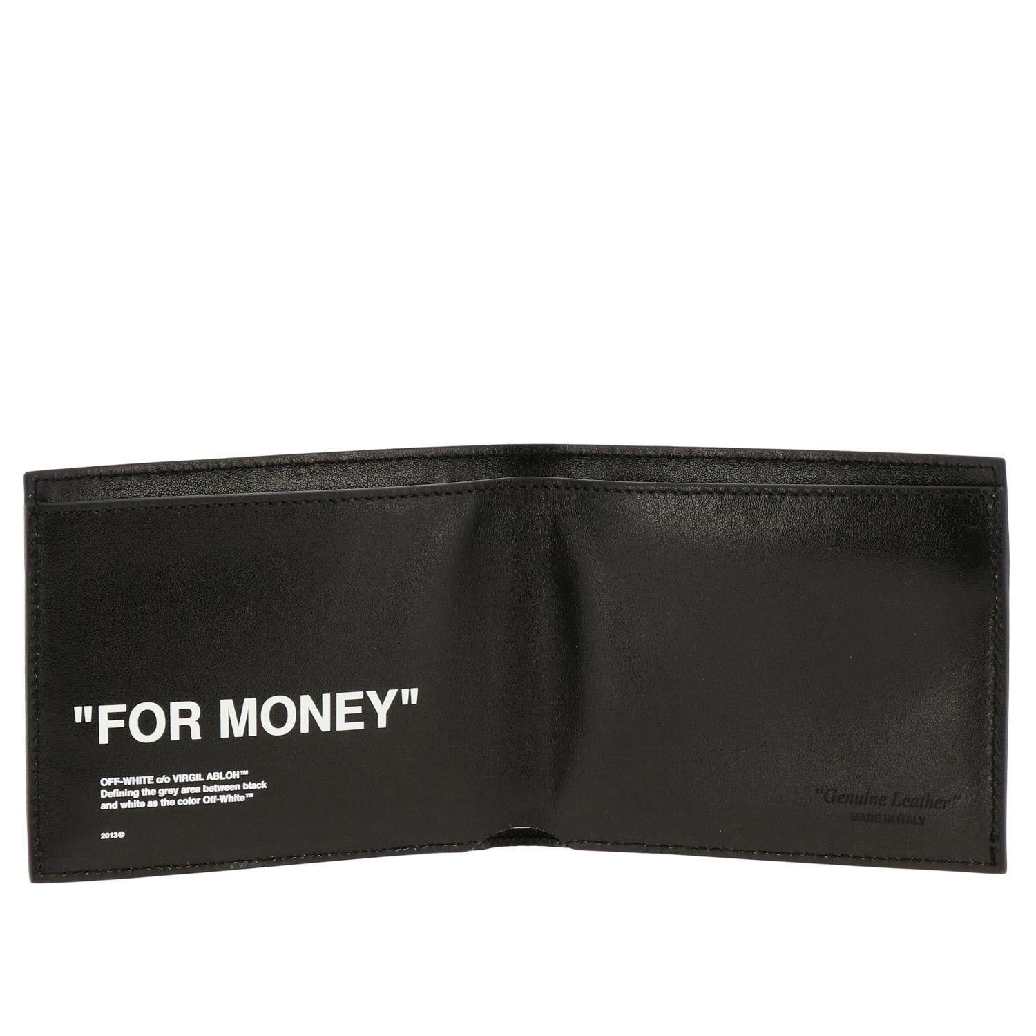 Off-White c/o Virgil Abloh Leather Quote Bifold Wallet in Black/White  (Black) for Men | Lyst