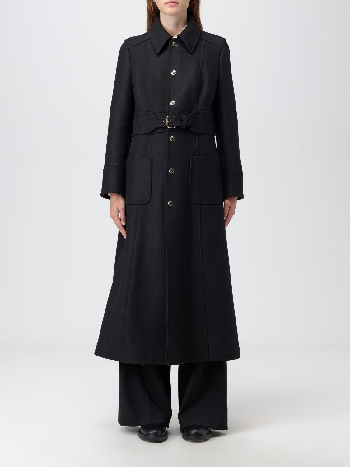 Red valentino black wool coat sale