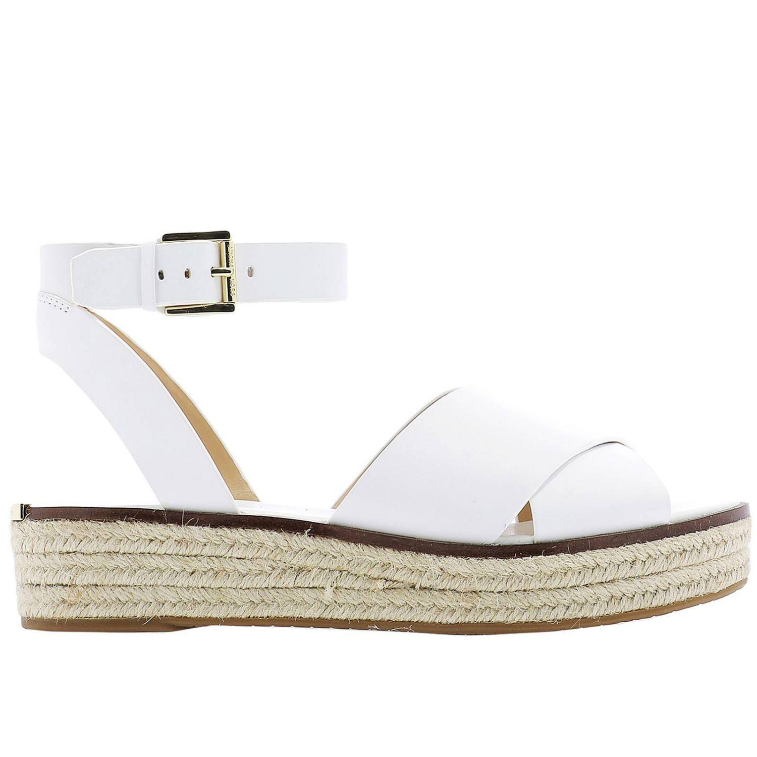 michael kors white flat sandals