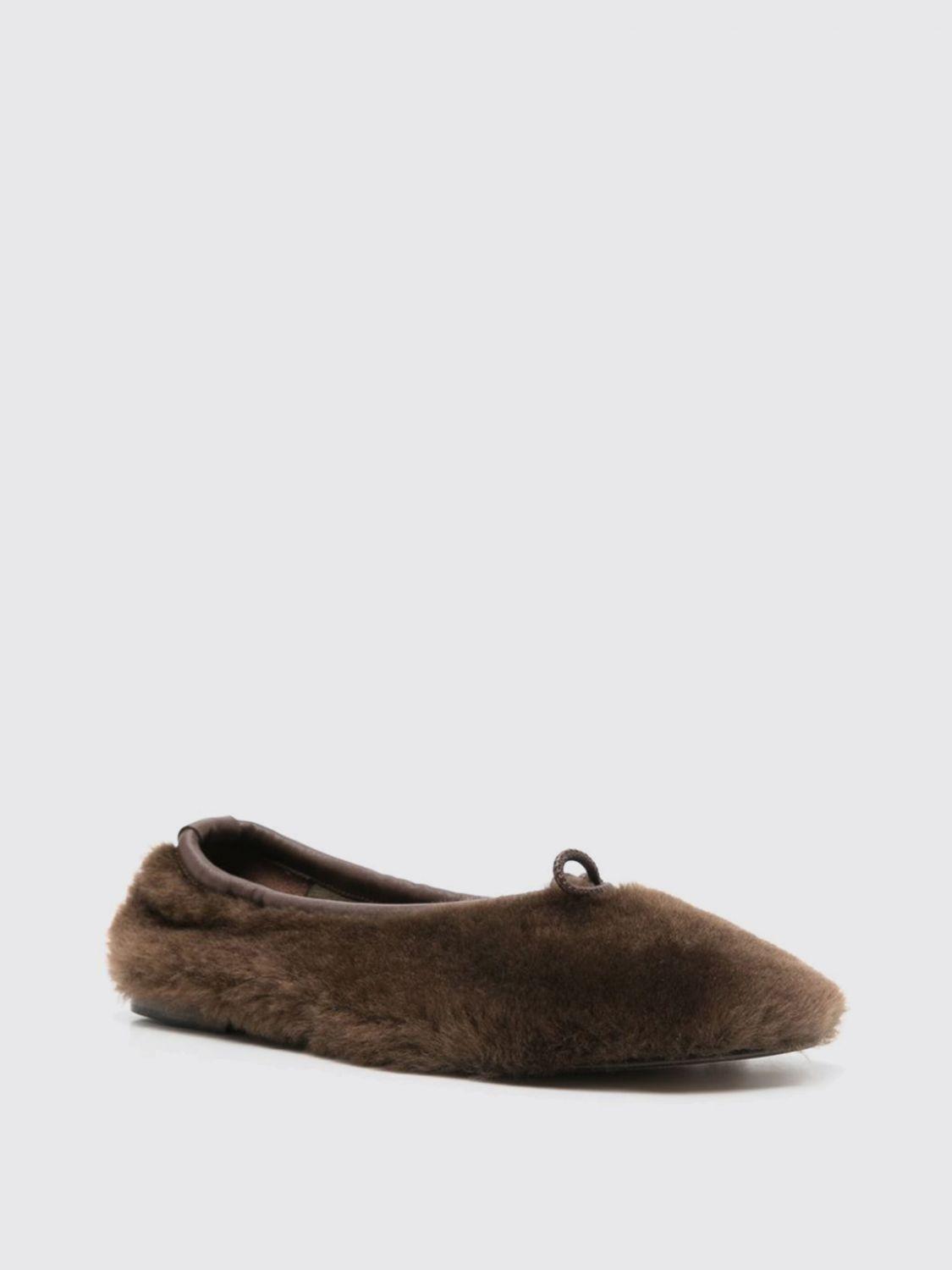 フラットシューズ HEREU Woman Ballet flats Brown WFPUNS FOREST BROWN $365 Hereu Women's Brown Puntera Pleat-Toe Ballet Flat Shoes
