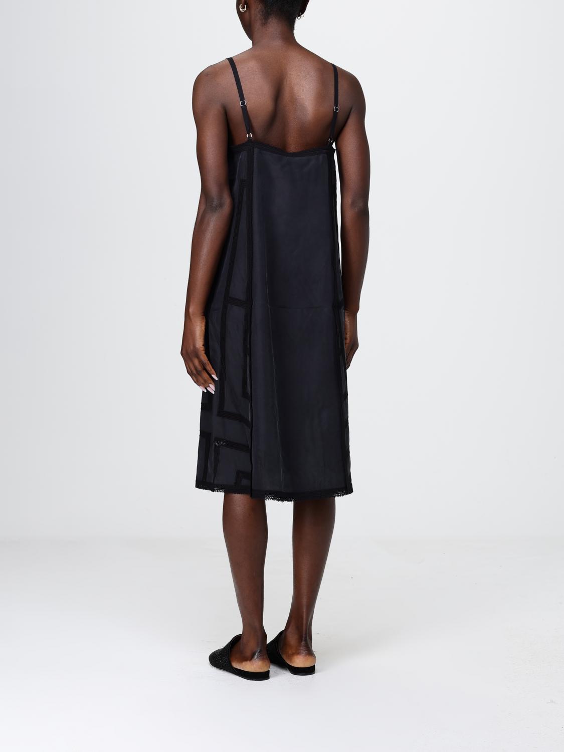knee length dresses for ladies Strapless pocket dress black – TOTEME main image 1
