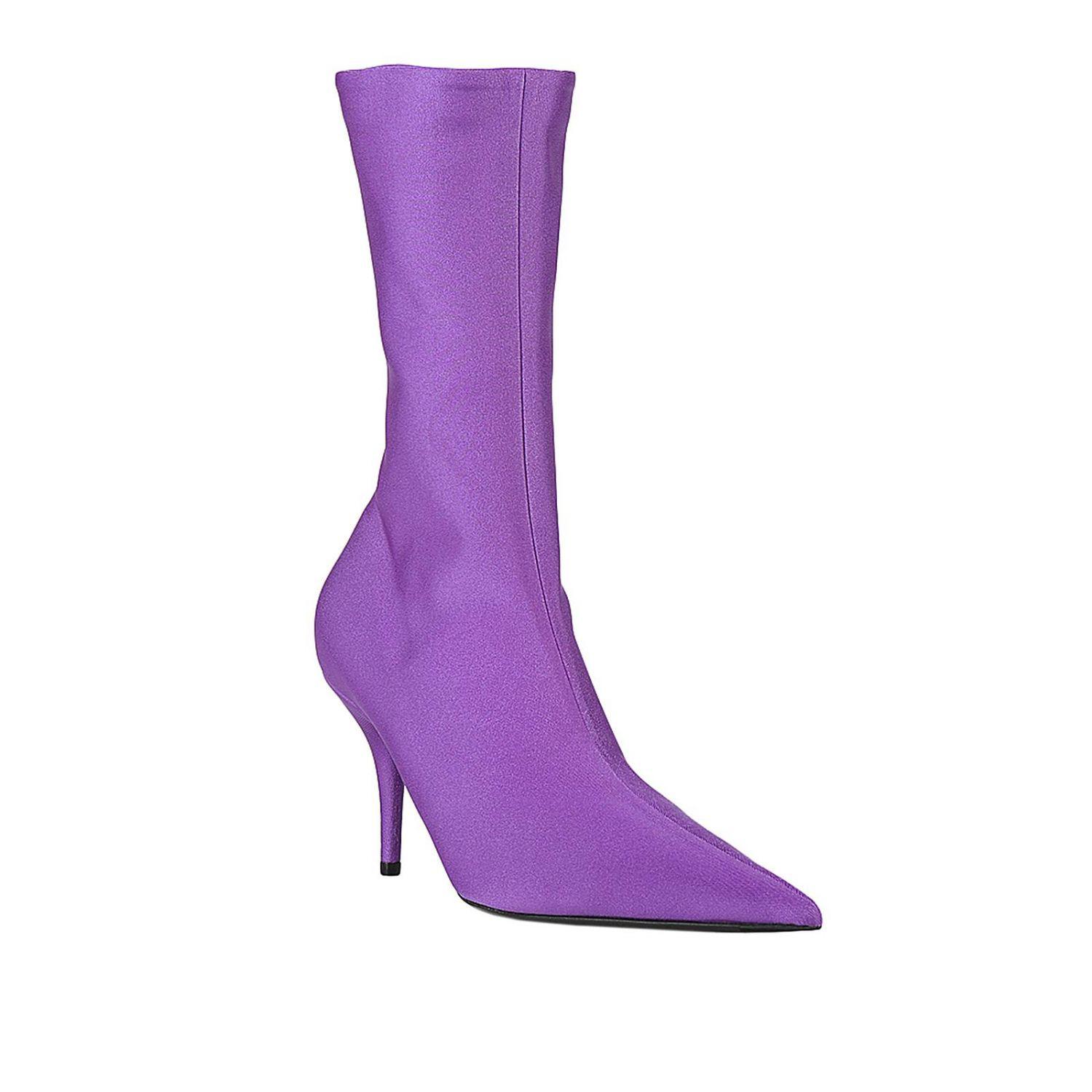 Balenciaga Purple Knife 110 Sock Boots Lyst