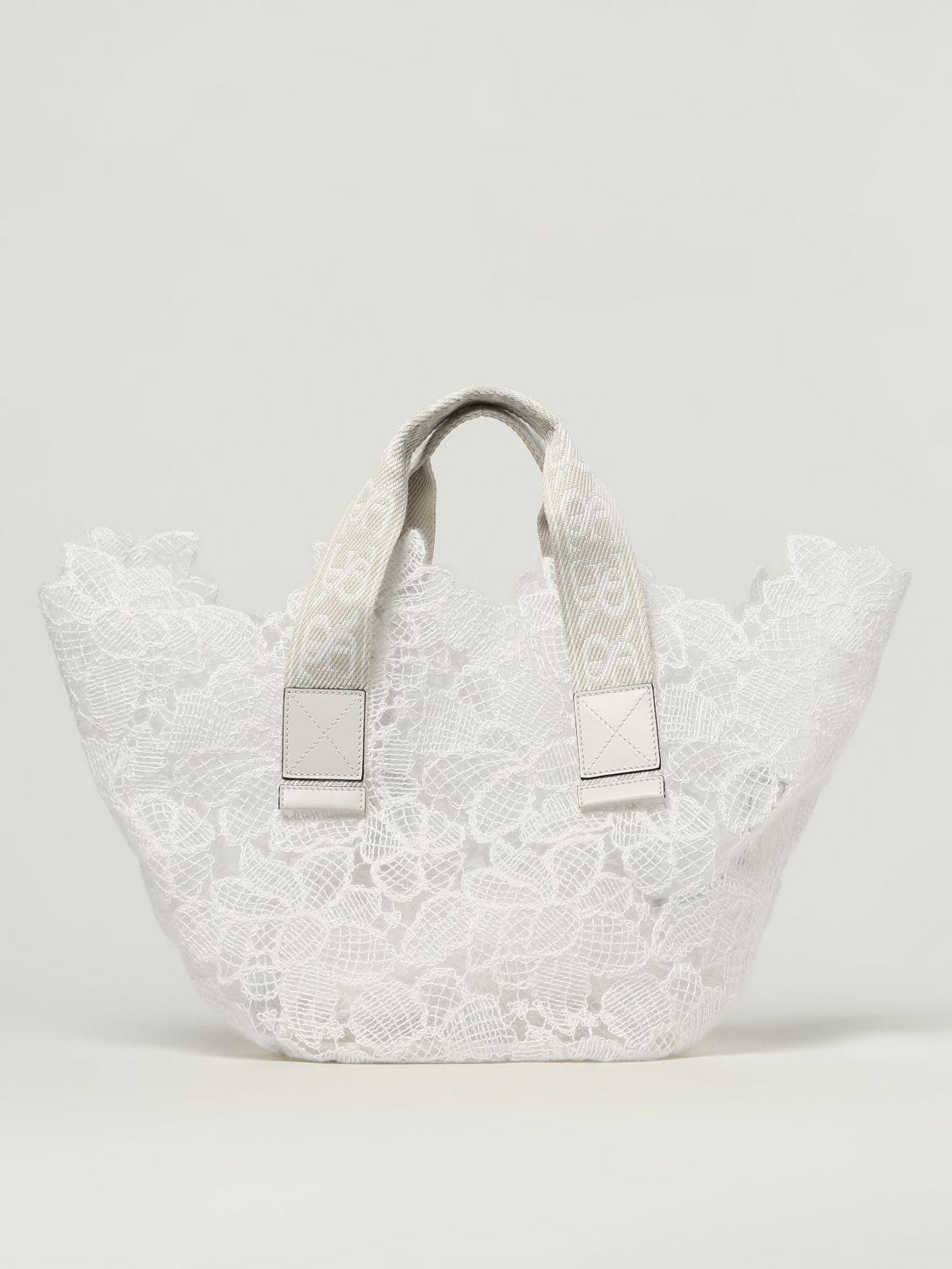 ERMANNO SCERVINO バック 鞄 ホワイト 花 ERMANNO SCERVINO バック 鞄 ホワイト 花 - メルカリ