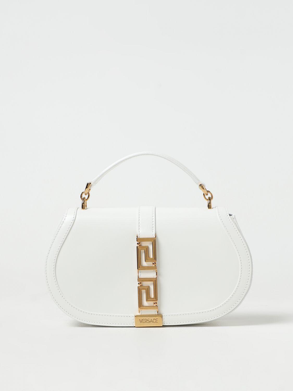 Versace Greca Goddess Bag In Leather With Application in White Lyst