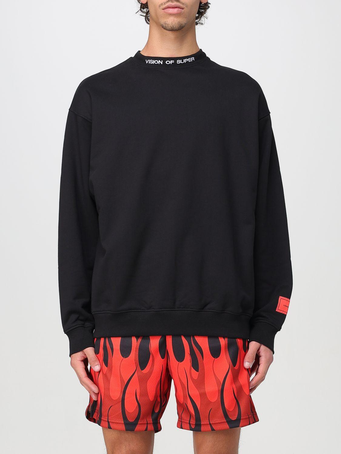 ニット・セーター VISION OF SUPER Men Sweater VS01514 BLACK Black VISION OF SUPER | Black Men's Sweater | YOOX