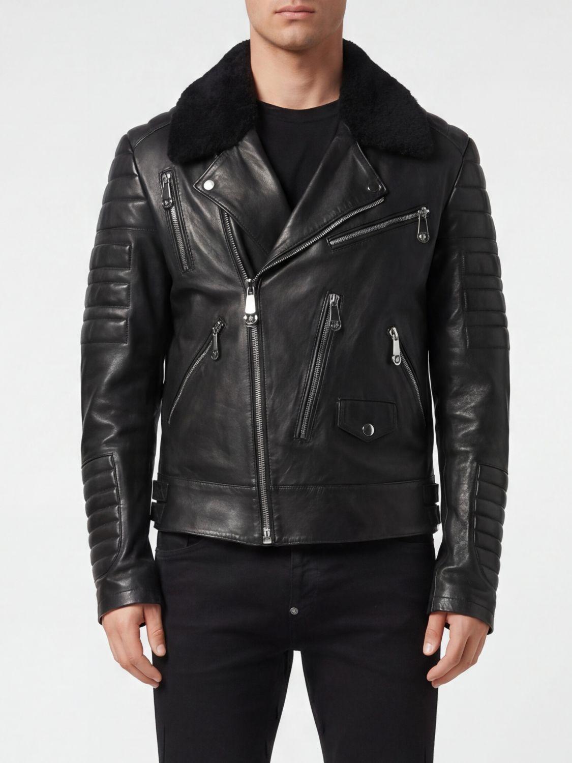 Philipp Plein Leather jackets for Men | Online Sale up to 73% off