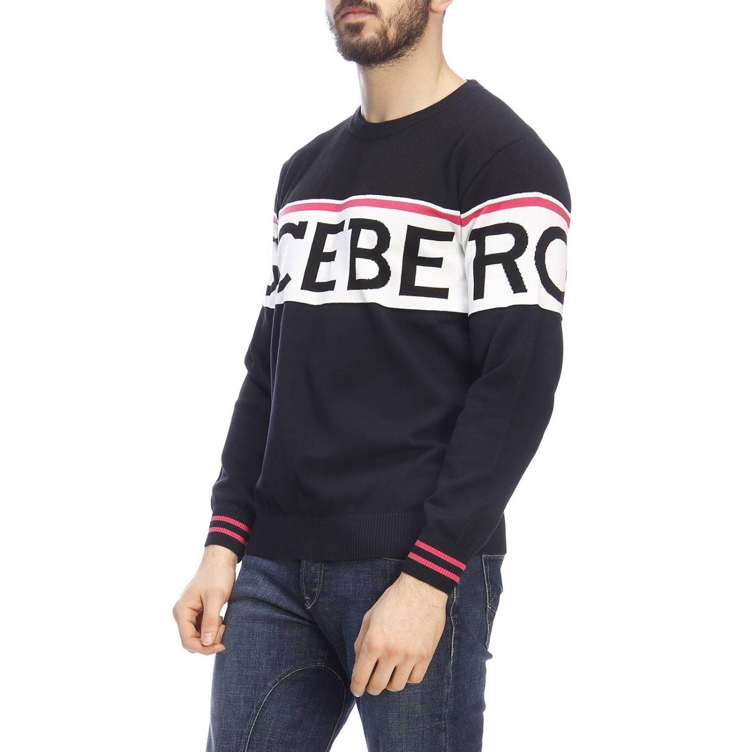 Iceberg Cotton Sweater Men in Blue for Men - Lyst