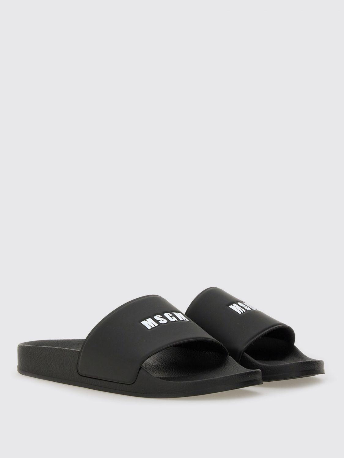 サンダル MSGM Men Sandals Black 3440MS208445 99 MSGM Outlet: rubber slides - Black | MSGM sandals