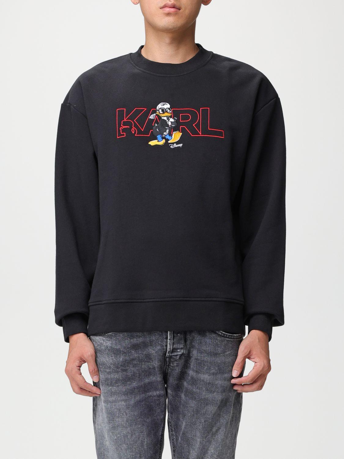 Karl Lagerfeld Man's KL Monogram Jacquard Sweatshirt