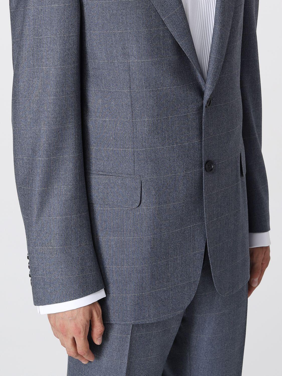 Brioni Loose Fit Suit in Gray for Men | Lyst