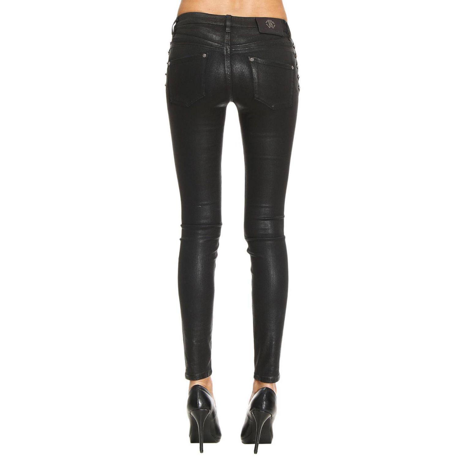 Roberto Cavalli Denim Jeans Women in Black - Lyst