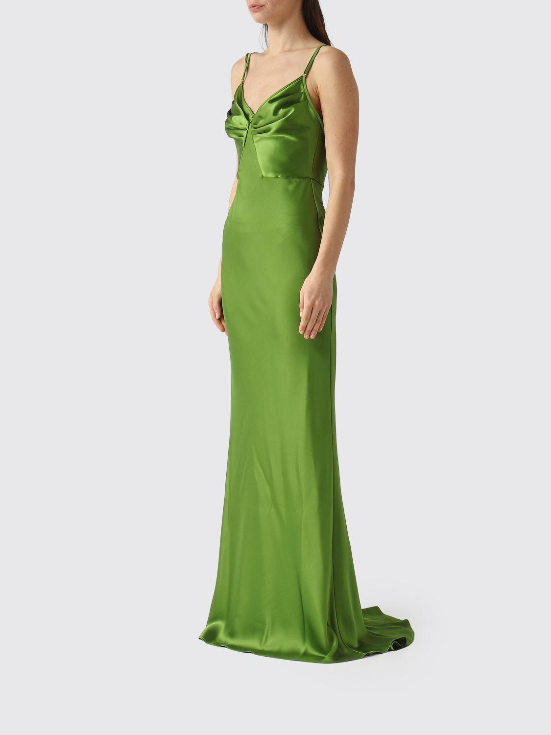 green emerald velvet dress Red Carpet Dress in Jersey Lurex with Flower main image 0