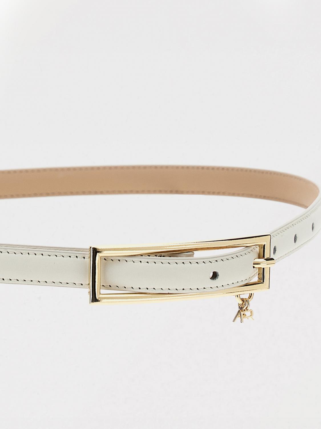ベルト ALESSANDRA RICH Woman Belt White FABA3276 0822 SLIM LEATHER BELT – Alessandra Rich