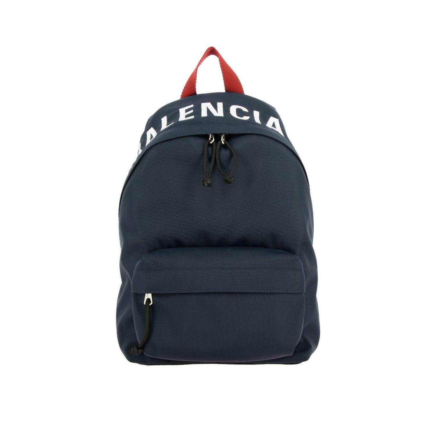 Balenciaga Synthetic Nylon Backpack With Logo in Blue - Save 20% - Lyst
