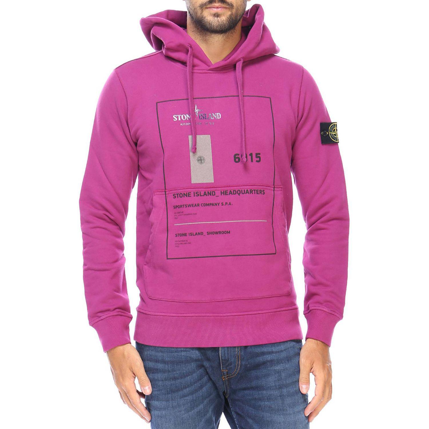stone island magenta sweatshirt