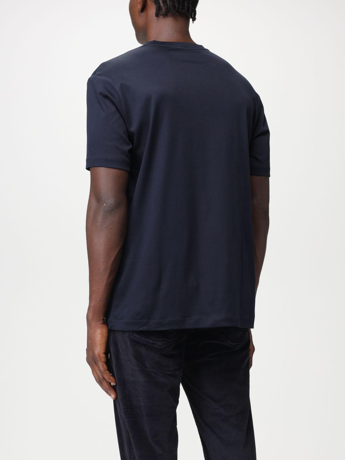 Giorgio Armani T-shirt With Logo in Blue for Men