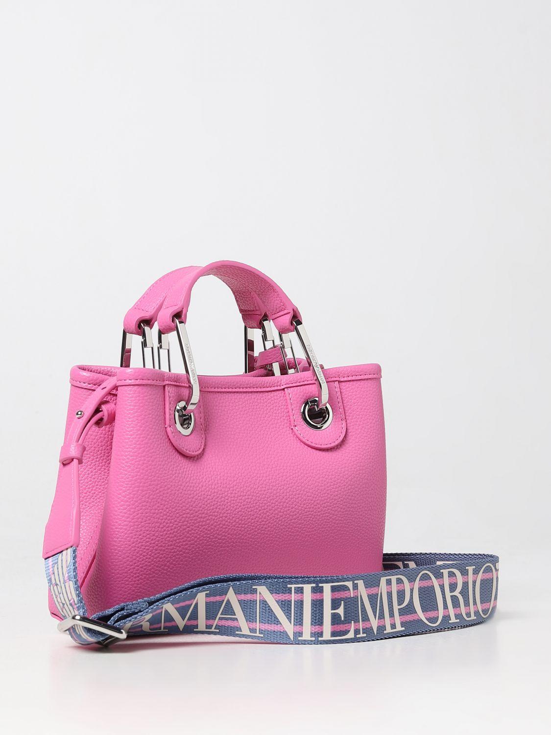 Emporio Armani Bag In Grained Synthetic Leather in Pink | Lyst