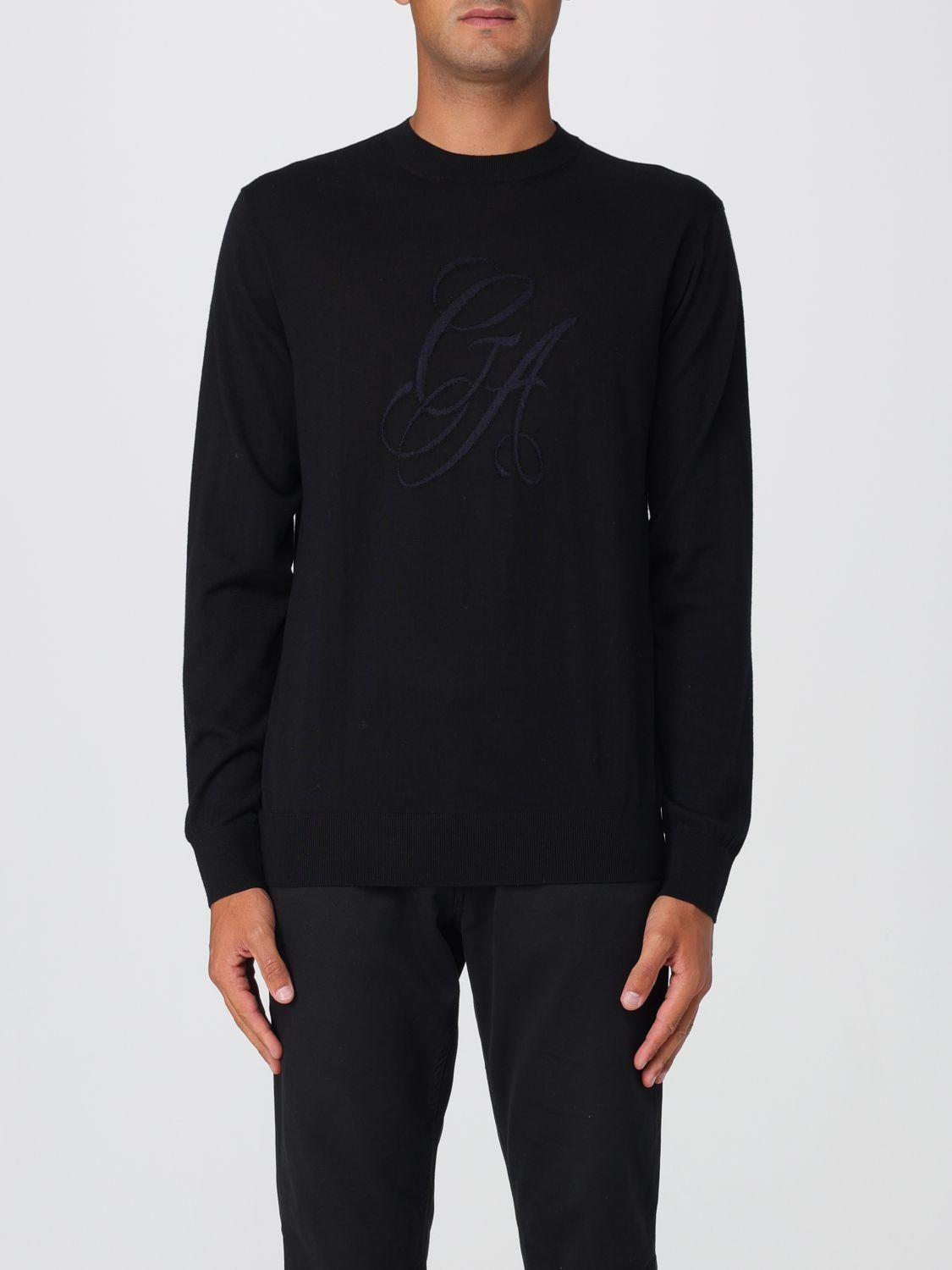 トップス Giorgio Armani long sleeve knit GIORGIO ARMANI crew neck long sleeve black | BRAUN Hamburg