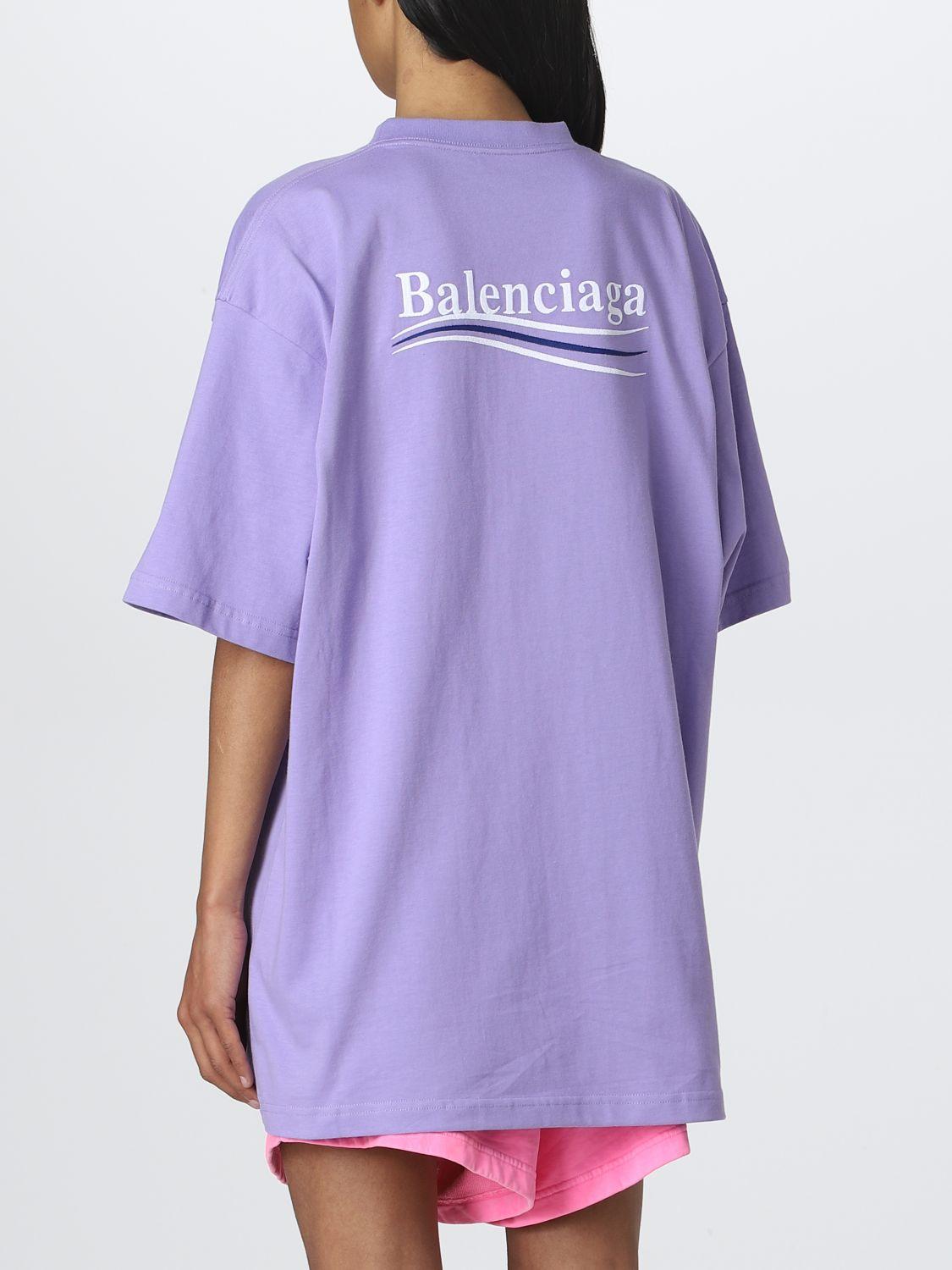 Balenciaga T-shirt in Purple | Lyst