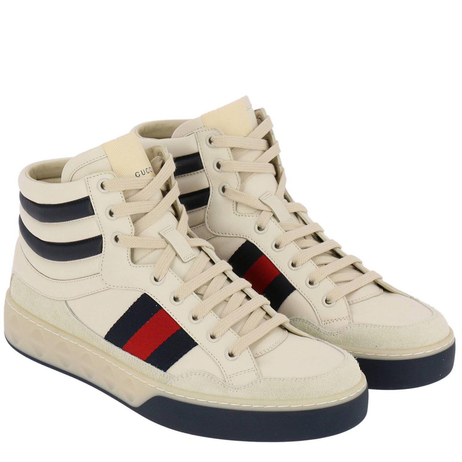 mens gucci white shoes