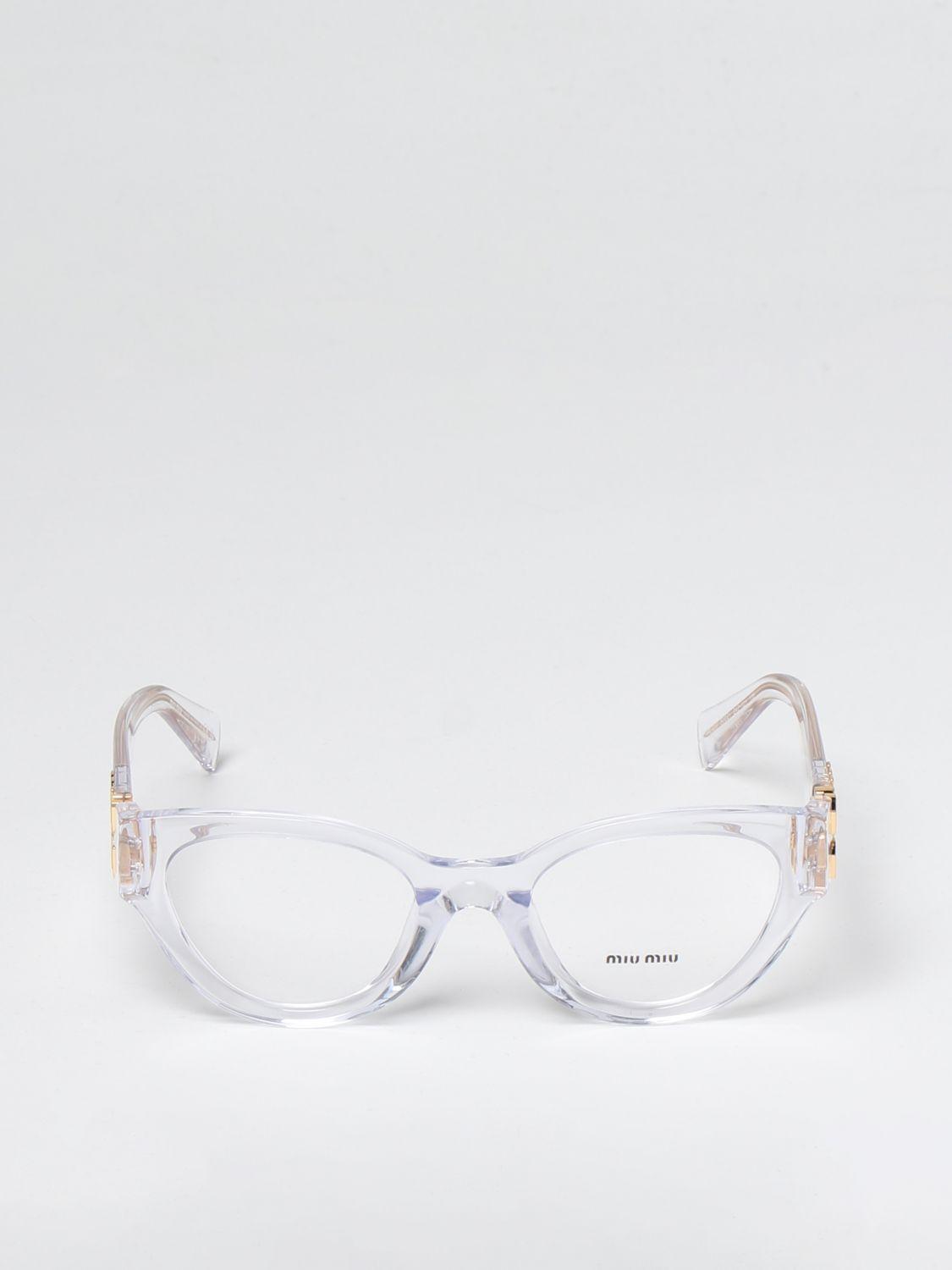 Miu Miu Sunglasses in White | Lyst