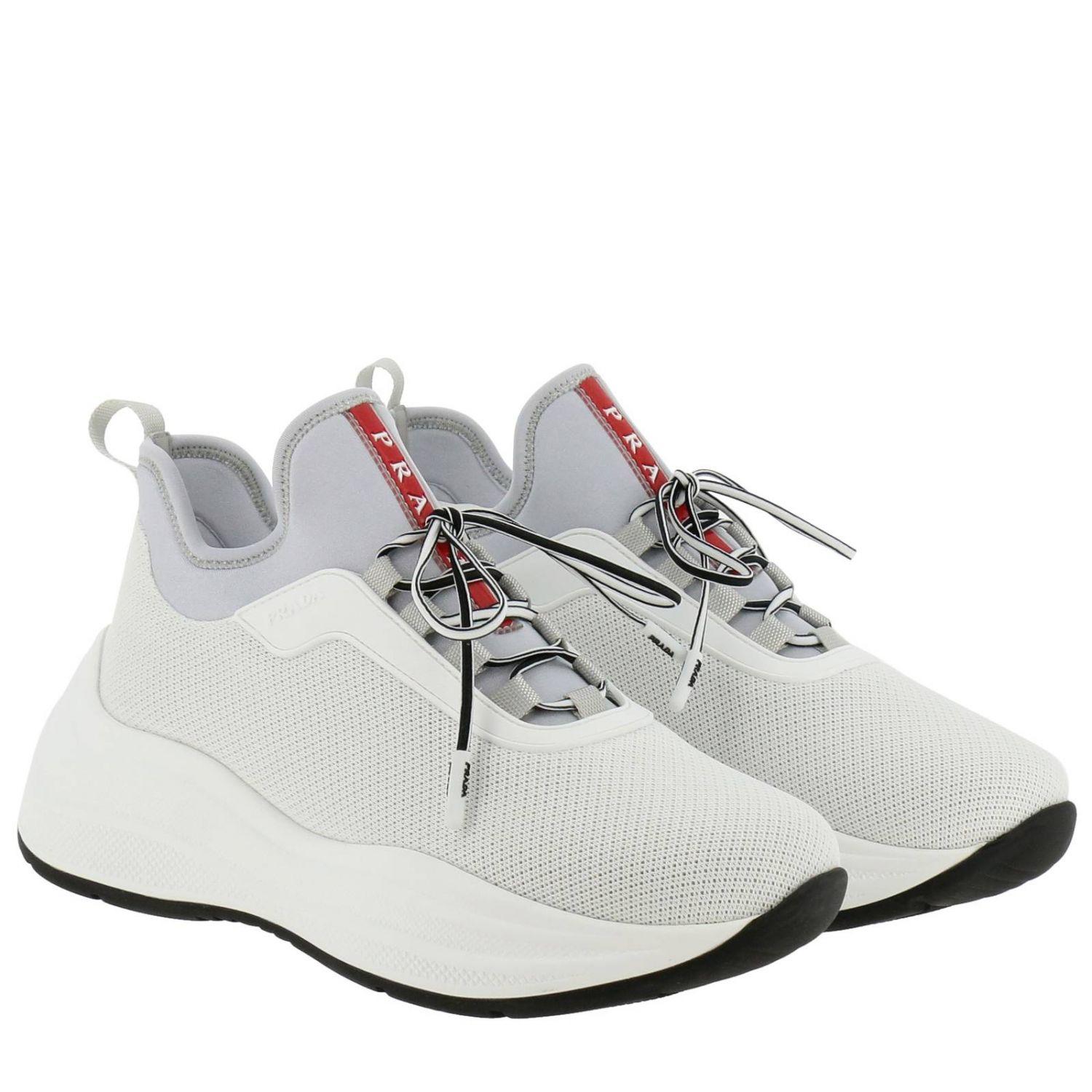 white prada tennis shoes