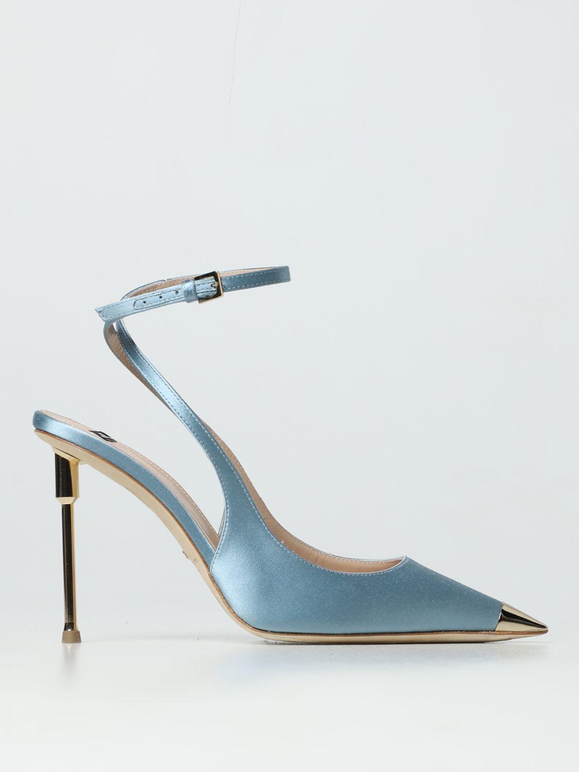 Riley 90 Baby Blue Satin Heeled Sandals | Malone Souliers