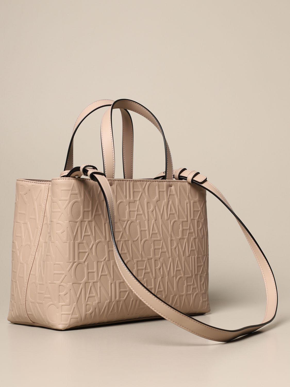 Armani Exchange Tote Bags in Natural | Lyst UK