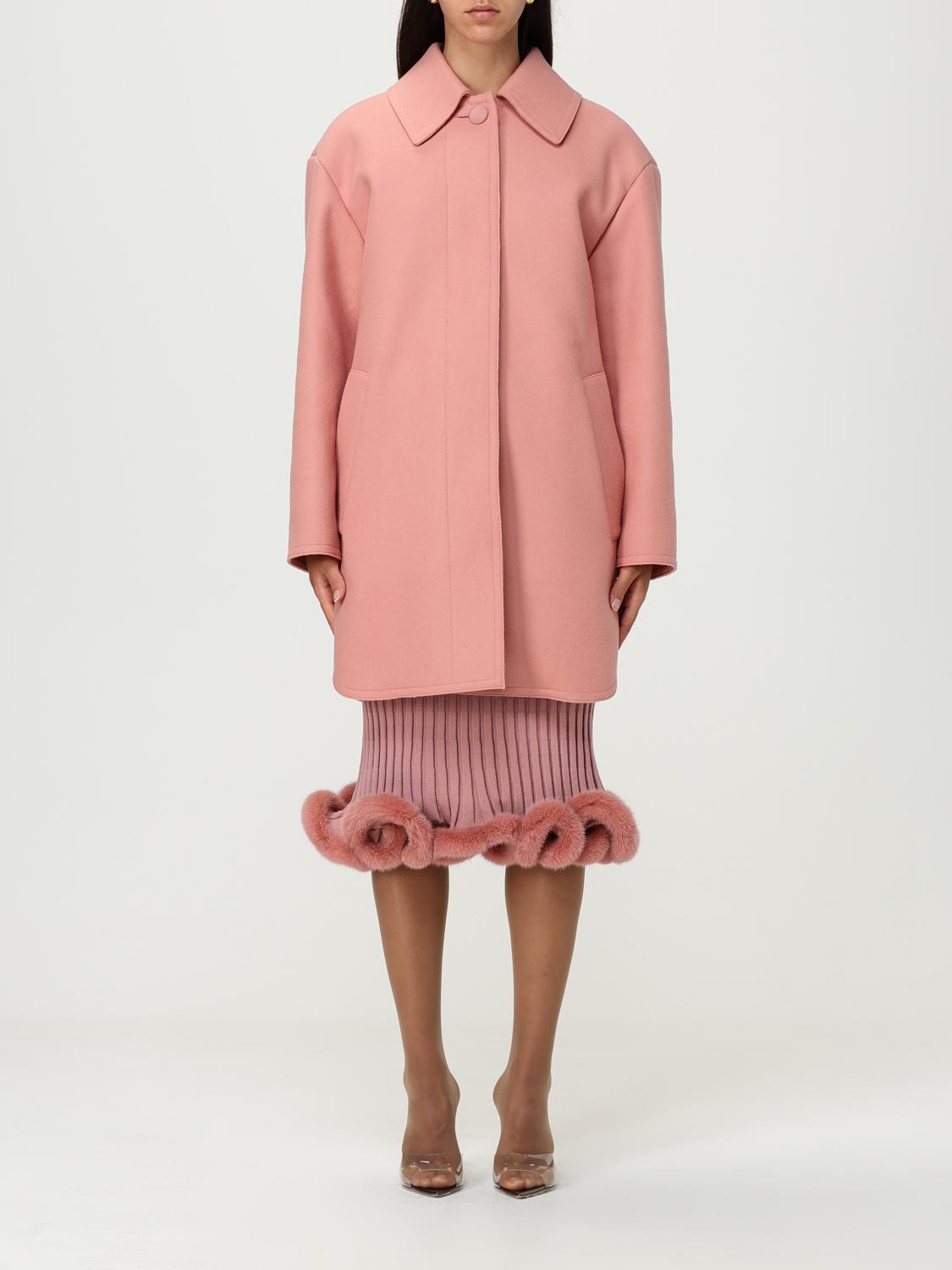 美品 FENDI ウール ピンク ピーコート ベルト付き Pink Fendi Coats for Women | Lyst