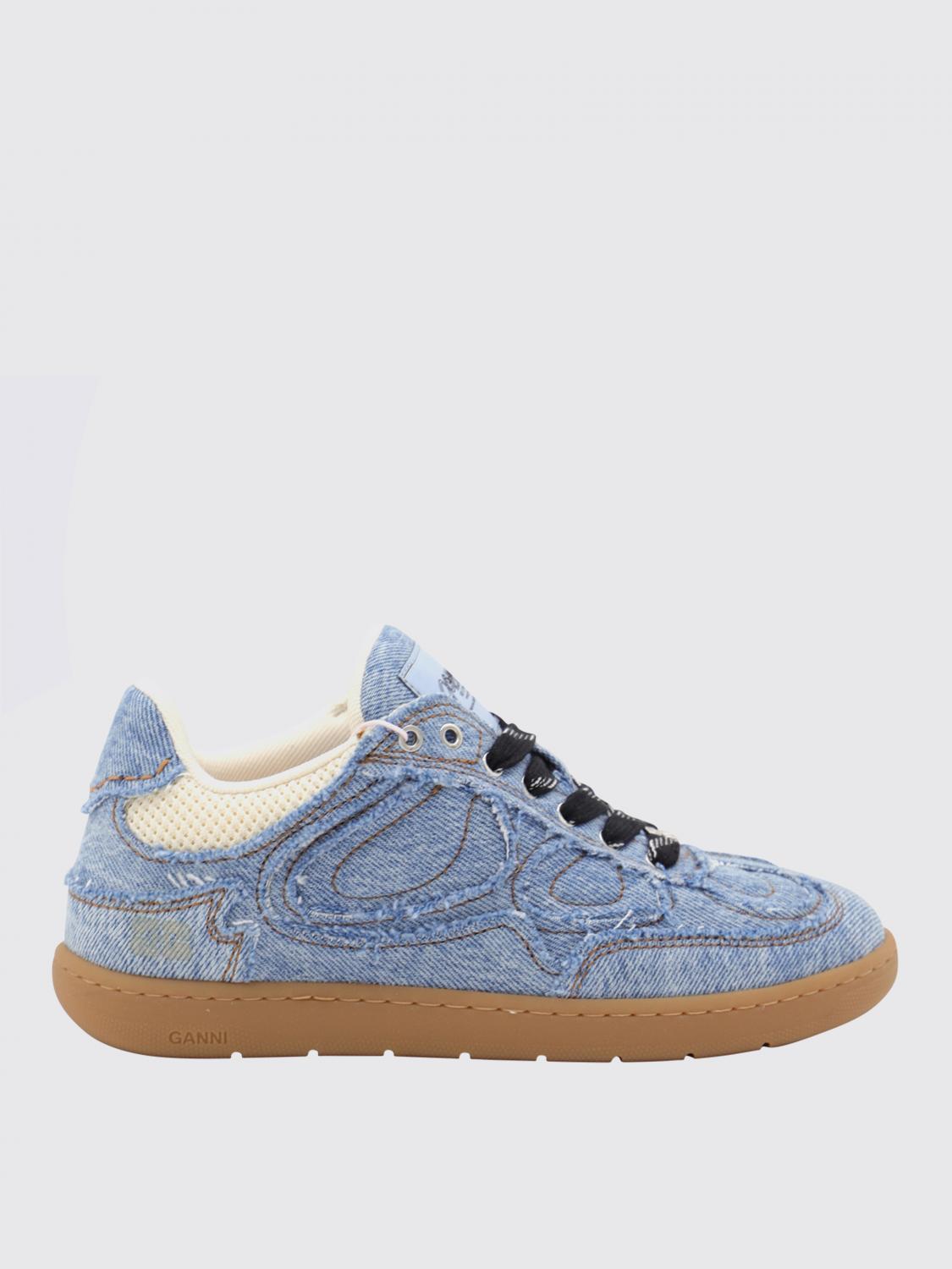 【関税＆送料込み】Ganni Canvas Sneakers With Raw-Cut Edges 08 Sneakers | Retro Sport Style with a Feminine Twist | GANNI US